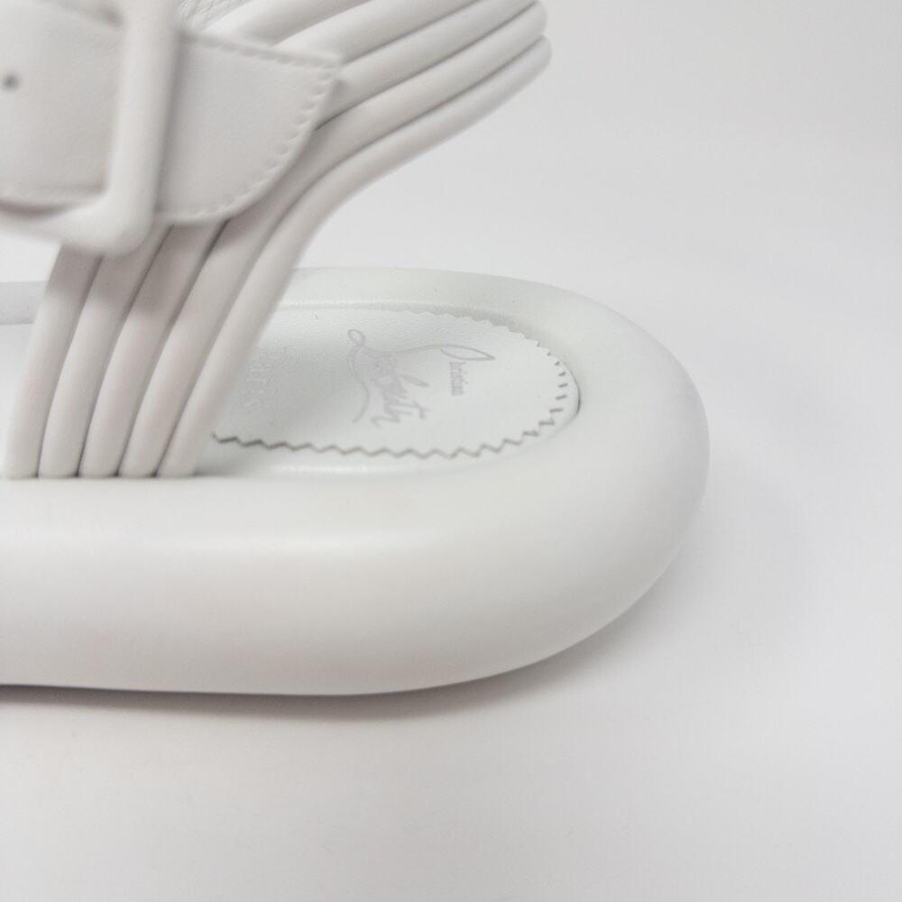 Christian Louboutin Manola Summer Sandals EU 41 White Leather - Picture 2 of 6
